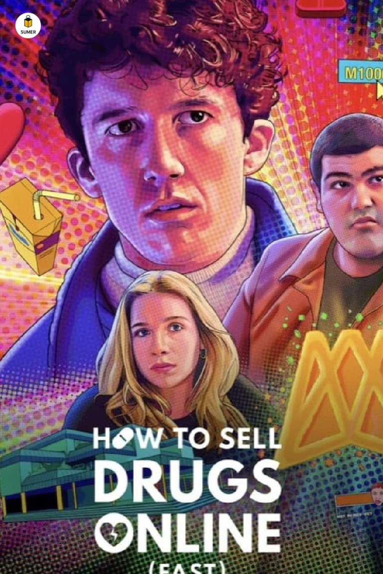 پوستر سریال کمدی آلمانی How to Sell Drugs Online (Fast) محصول نتفلیکس، گزینه‌ای عالی برای یادگیری زبان عامیانه و مدرن آلمانی.